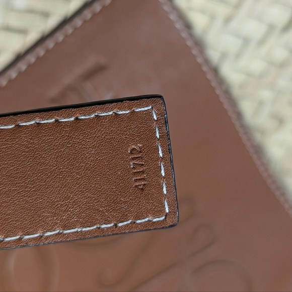 Loewe Large Basket Bag in Palm Leaf and Calfskin - Picture 8 of 9